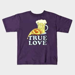 Pizza & Beer Lover TRUE LOVE for Pizzaholic Kids T-Shirt